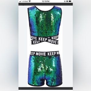 Lot two girls dance outfits NWT